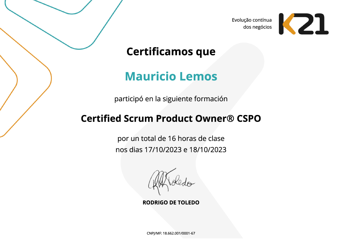 Certificado K21